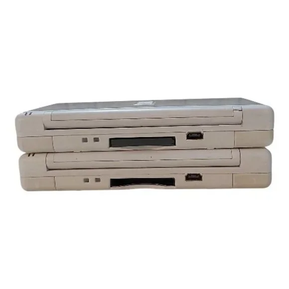Lot of 2 Tested Nintendo DS Lite Polar White Consoles Bundle + Stylus Game Case - Picture 4 of 14